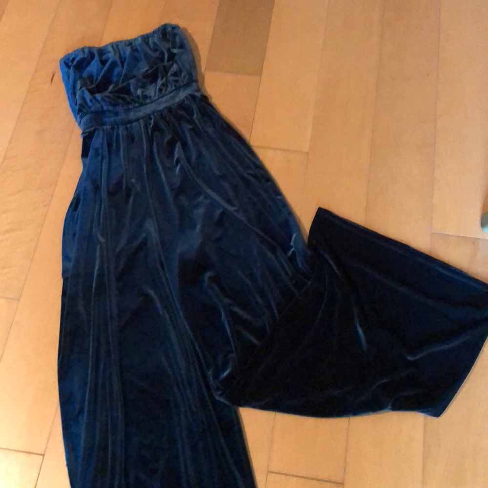 Urban Outfitters Jackson Tube Velvet Jumpsuit - Picture 3 of 4